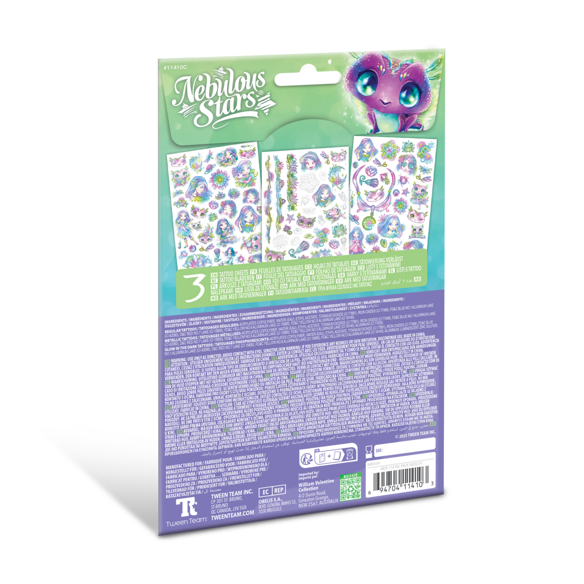 NEBULOUS STARS Temporary Tattoos - Asst., 11410 11410
