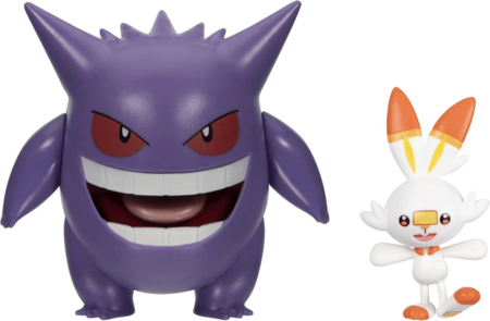 POKEMON Gengar ja Scorbunny figuurid, 2 tk, PKW2548 