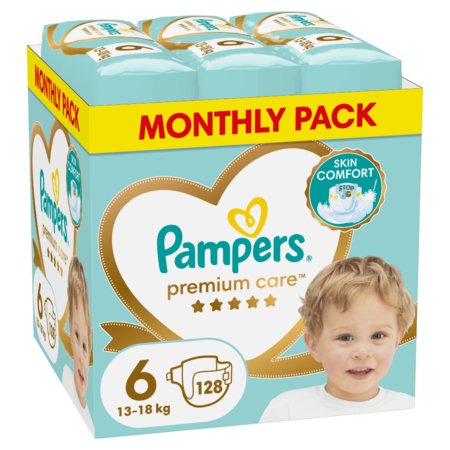 PAMPERS mähkmeds Premium Care, 6 suurus 13-18kg, 128 tk, 80789191 