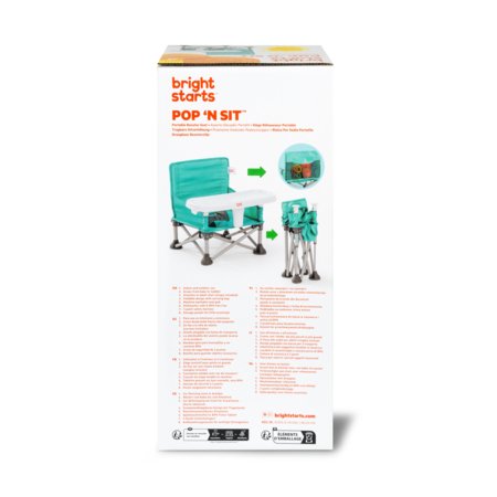 BRIGHT STARTS söögitool - booster POP 'N SIT, TEAL, 17200 
