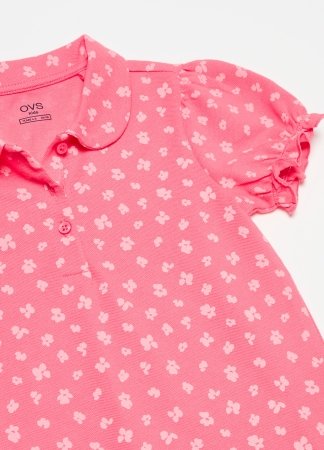 OVS lühikeste varrukatega polo särk, roosa, , 002017873 