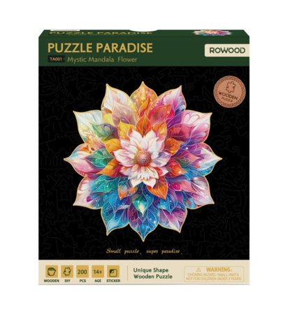 ROWOOD Puidust puzzle Müstiline mandala lill, TA001 