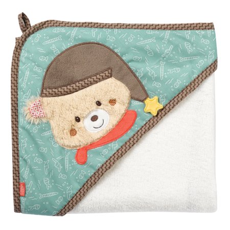 FEHN kapuutsiga vannirätik BEAR, 80x80 cm., 60324 