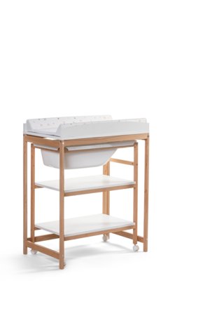 OKBABY puidust mähkimislaud koos vanni ja mähkimisalusega, 39330100 