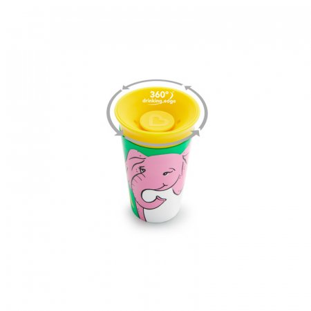 MUNCHKIN Miracle 360 ??WildLove Sippy tass, 266 ml, elevant, Miracle 360,  6m+, 05193201 5193202