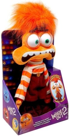 JUST PLAY DISNEY Inside out 2 pehme mänguasi Anxiety, 33 cm, 45514 