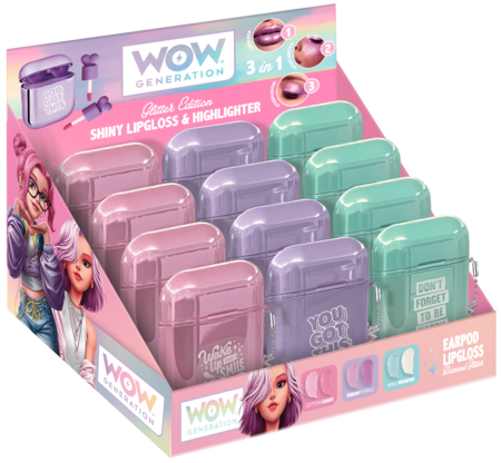 WOW GENERATION näo sädelevad komplekt, 3 in 1, assortii., WOW00133 