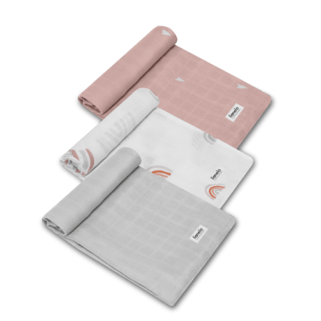 LIONELO mähkimistekk, 3 tk., Rainbow, LO-BAMBOO SET 