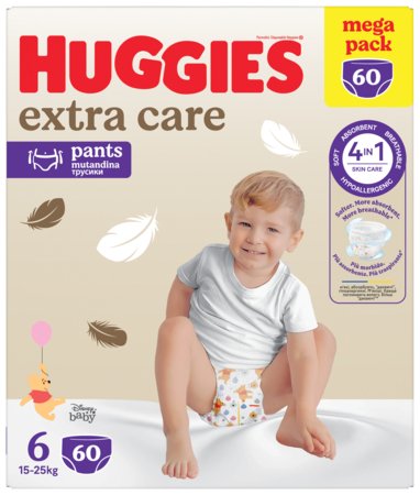 HUGGIES püksmähkmed EXTRA CARE, Box, 60 tk., 6 suurus, 15-25 kg., 2668781 
