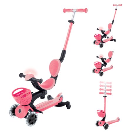 GLOBBER tõukeratas Go Up Baby Lights 360, 3in1, pastelne roosa, 844-210 