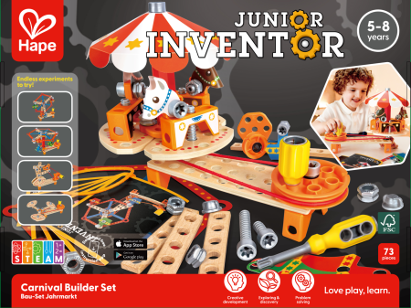 HAPE konstruktor Carnival Builder Set, 73 tarvikuga, E3040A 