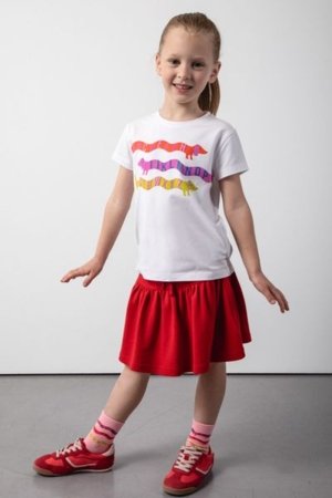 COCCODRILLO t-särk ACADEMY GIRL KIDS, valge, cm 