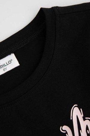 COCCODRILLO t-särk EVERYDAY GIRL A, mustad, cm 