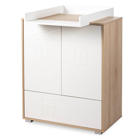 LITTLE SKY by KLUPŚ komood IDA, White/Beech 