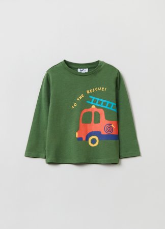 OVS BOY9-36M T-SHIRT L/S 2M 30-36 GREEN 001827284 001827284