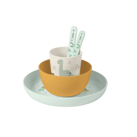 SARO nõude komplekt WILD DINOS, 5 tk., Mustard, 50621 
