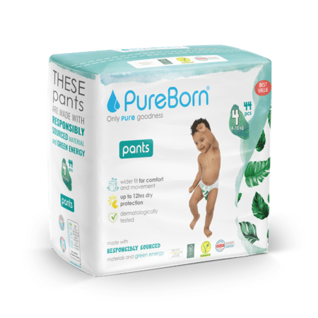 PUREBORN mähkmed, 4 suurus, 9-15kg, 44 tk. 6297001096543