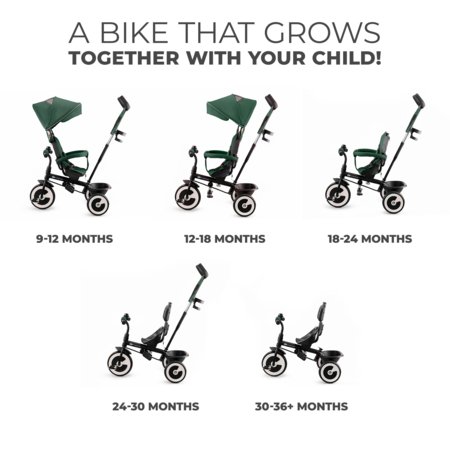 KINDERCRAFT kolmerattaline ASTON 2 Plus, roheline, KRASTO02GREPL00 