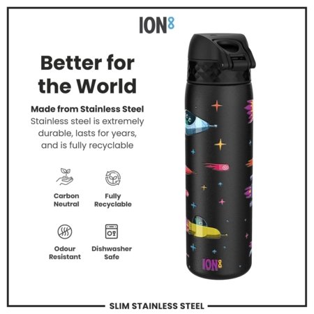 ION8 roostevabast terasest veepudel, Spaceships, 600 ml., I8SS600PKSPACE 