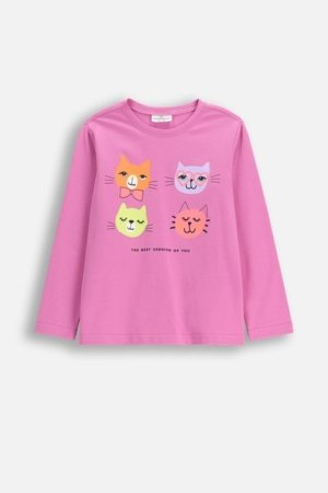 COCCODRILLO pikkade varrukatega t-särk, roosad, cm 