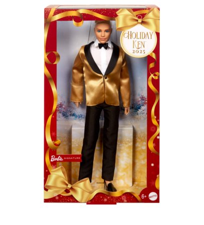 BARBIE Ken pidulik jõulunukk 2025, JGK55 