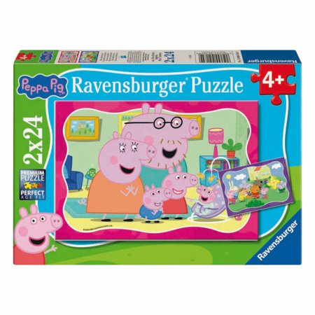 RAVENSBURGER laste pusle Peppa Pig, 2x24 tk, 12004184 
