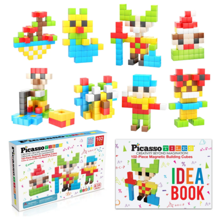 PICASSO TILES Magnetiline konstruktor magnetkuubikud 102 osa, PMC102 