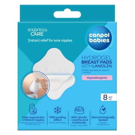 CANPOL BABIES Hüdrogeel rinnapadjad lanoliiniga, 8 tk., 1/656 