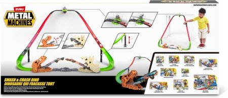 METAL MACHINES raja ja 2 auto mängukomplekt Smash & Crash, 1. seeria, assortii., 67132 