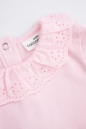 COCCODRILLO pikkade varrukatega beež särk NOSTALGIC MEADOW GIRL NEWBORN, roosa, WC5112101NGN-033-080, 80 cm 