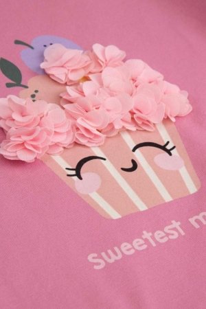 COCCODRILLO pikkade varrukatega t-särk, roosad, WC6143101HGN-007-068, 68 suurus 