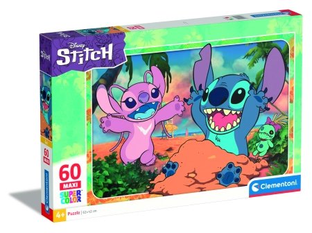 CLEMENTONI DISNEY STITCH maxi pusle, 60 tk, 26596 