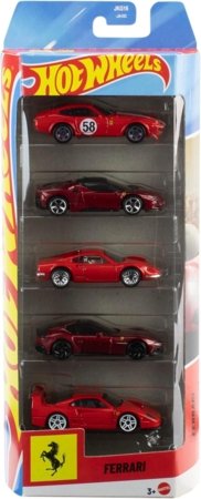 HOT WHEELS 1:64 viie Ferrari mudeli komplekt, JLN12 