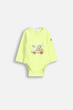COCCODRILLO pikkade varrukatega beež särk MONOCHROME BOY NEWBORN, roheline, WC5112601MBN-030-074, 74 cm 