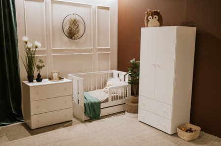 KLUPŚ kahe uksega kapp PAULA, White 