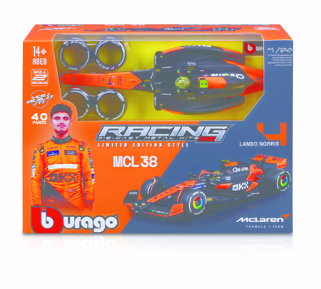 BBURAGO 1:24 kokkupandav auto mudel F1 McLaren MCL38, 18-28511 