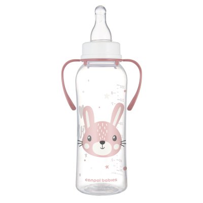 CANPOL BABIES pudel käepidemetega CUTE ANIMALS, 250 ml, 11/845_pin 