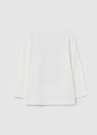 OVS pikkade varrukatega t-särk, valged, 134 cm, 002114405 