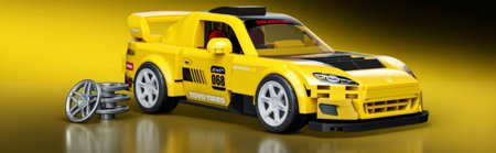 MATTEL BRICK SHOP HOT WHEELS 1:32 Honda S2000 ehituskomplekt, JFR88 