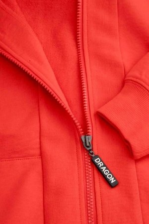 COCCODRILLO kapuutsiga kampsun DRAGONS BOY JUNIOR, punane, WC5132402DBJ-009-164, 164 cm 