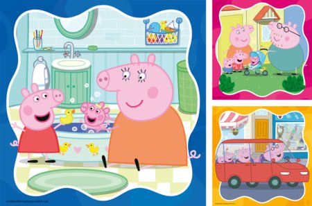 RAVENSBURGER PUZZLE pusle Peppa Pig, 3x49 tk, 12004288 4 