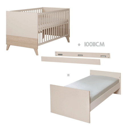ROBA muudetav voodi SINDEY, 70x140 cm, Cashmere/Oak, 1911879 
