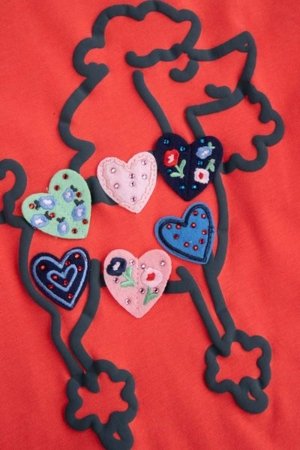 COCCODRILLO t-särgid FROSTING PUDDLE GIRL KIDS, punane, cm 