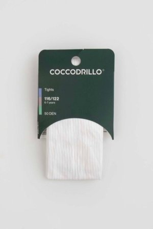 COCCODRILLO sukad TIGHT MICROFIBRE COLORFUL, valge, ZC5380311TMC-001-128, 128 cm 