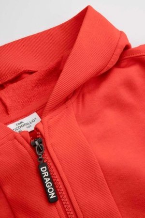 COCCODRILLO kapuutsiga kampsun DRAGONS BOY JUNIOR, punane, WC5132402DBJ-009-164, 164 cm 