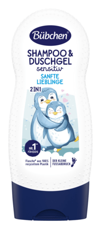 BÜBCHEN GENTLE DARLINGS šampoon ja dušigeel lastele, 230 ml, TL37 