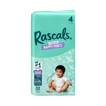 RASCALS püksmähkmed, 4 suurus, 10-15 kg., 32 tk. 