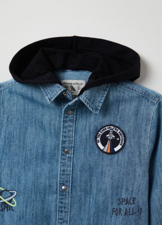 OVS BOY3-10Y SHIRTS L/S 2M 8-9 BLUE 001817593 001817593