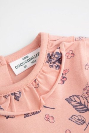COCCODRILLO body FLOWERS GIRL NEWBORN, powder pink, ZC4112102FGN-033-086, 86 cm 