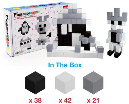 PICASSO TILES Magnetiline konstruktor magnetkuubikute pusle 101 osa, PMC101 